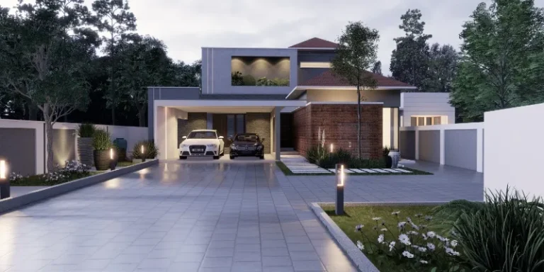 An Elegant House Architecture by Rzian Homez in Vattiyoorkavu