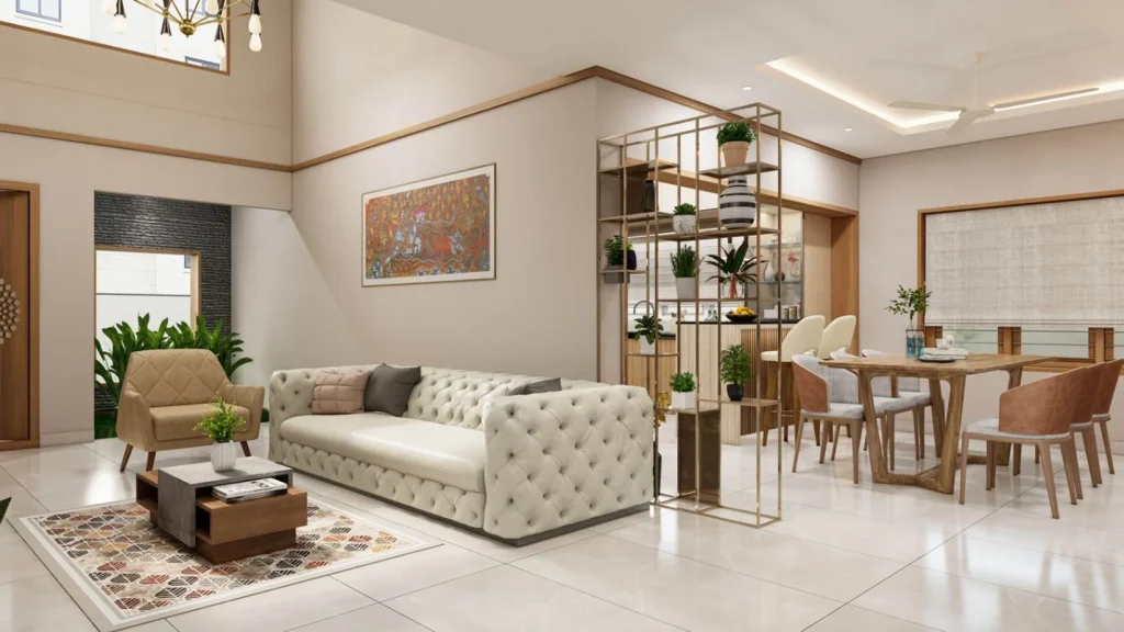 Living & Dining Space in Nanthancode, Trivandrum | Rzian Homez