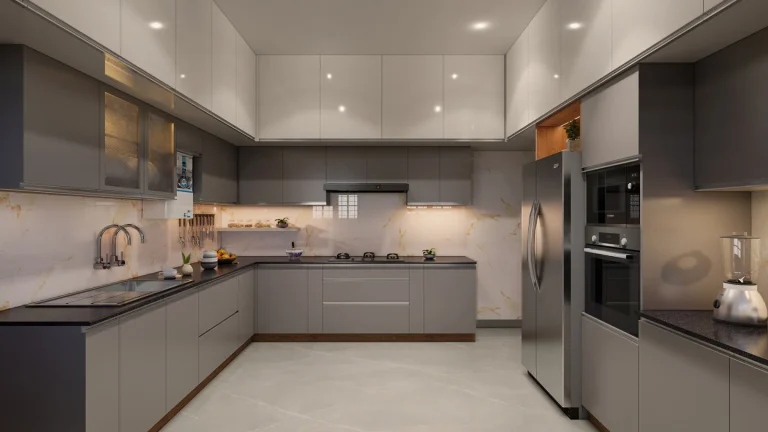 Kitchen interior by Rzian Homez, Palayam