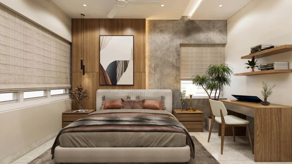 Master Bedroom interior in Peyad, Trivandrum | Rzian Homez