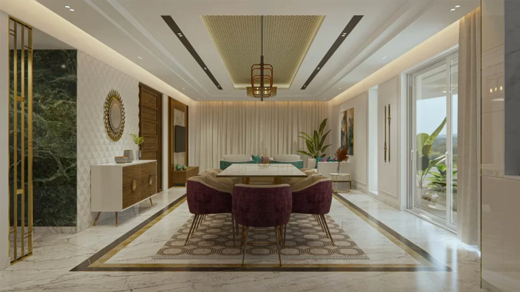 Dining Space interiors in Ulloor, Trivandrum | Rzian Homez
