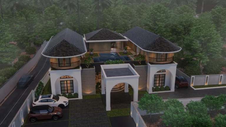Ulloor home elevation by Rzian Homez, Trivandrum