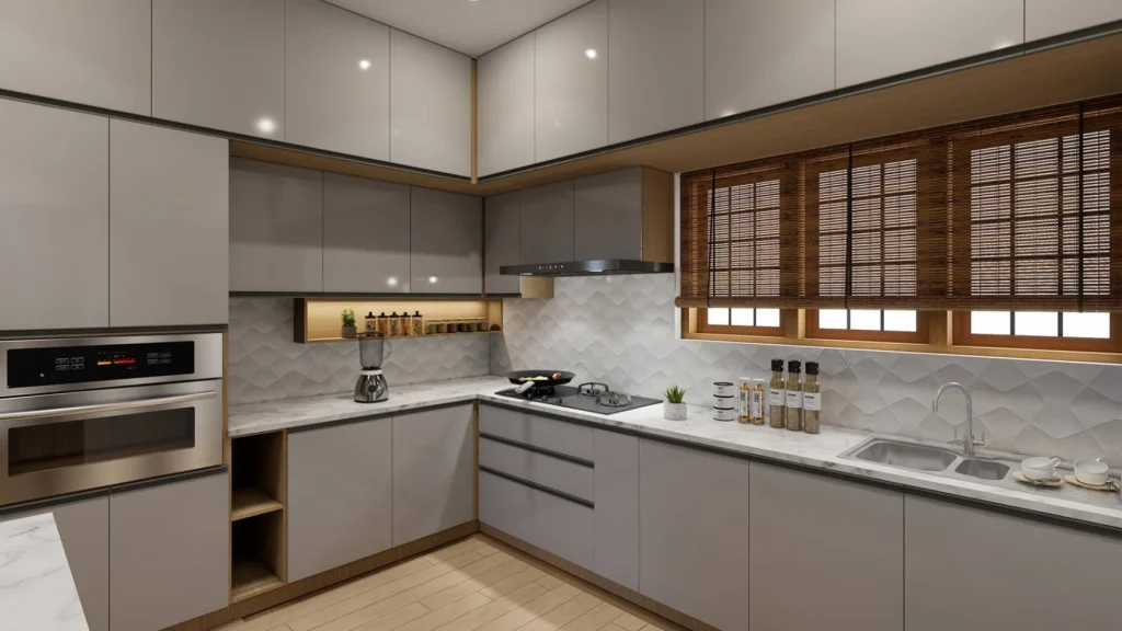 Kitchen interiors in Vizhinjam, Trivandrum | Rzian Homez