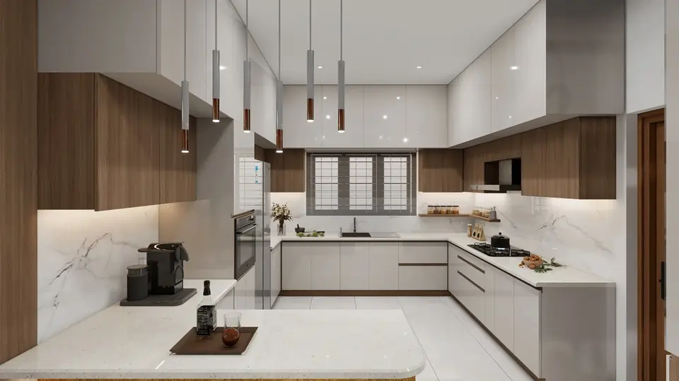 Kitchen interior, Kulathoor, Trivandrum