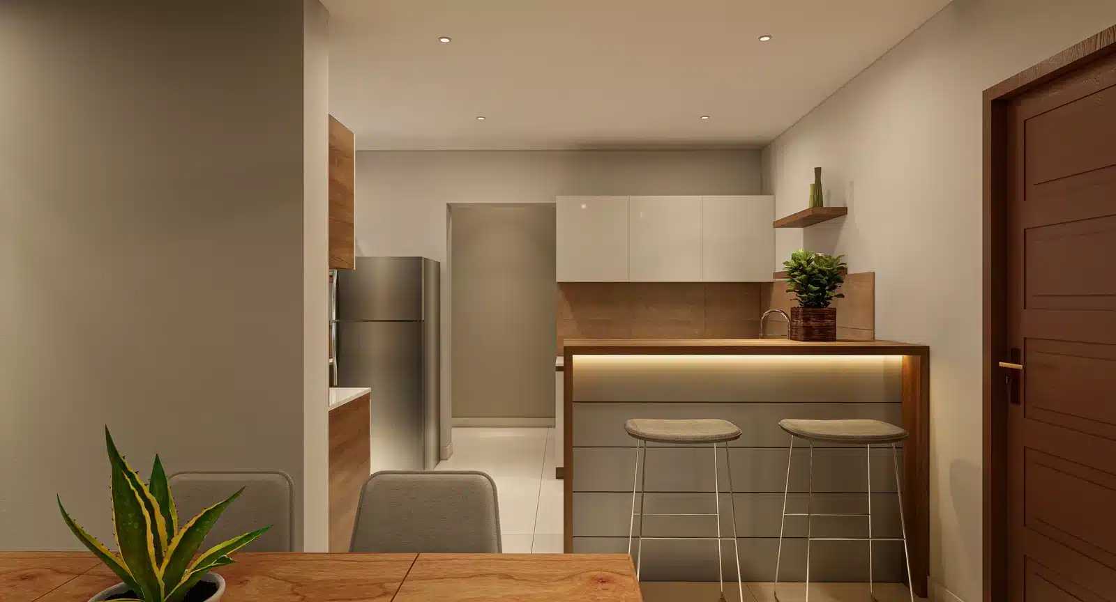 Modular kitchen designed and built by Rzian Homez near Statue, Trivandrum